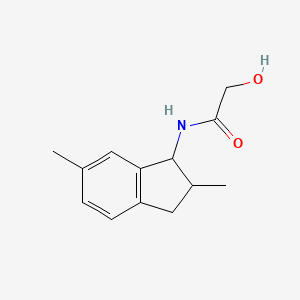 molecular formula C13H17NO2 B6638145 N-(2,6-dimethyl-2,3-dihydro-1H-inden-1-yl)-2-hydroxyacetamide 