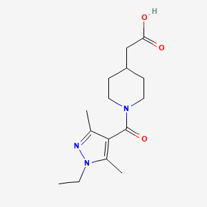 2-[1-(1-Ethyl-3,5-dimethylpyrazole-4-carbonyl)piperidin-4-yl]acetic acid