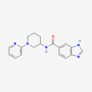 molecular formula C18H19N5O B6638178 N-(1-pyridin-2-ylpiperidin-3-yl)-3H-benzimidazole-5-carboxamide 