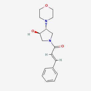 (E)-1-[(3R,4R)-3-hydroxy-4-morpholin-4-ylpyrrolidin-1-yl]-3-phenylprop-2-en-1-one