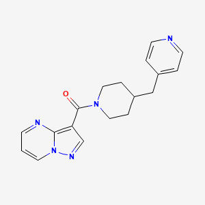molecular formula C18H19N5O B6638207 Pyrazolo[1,5-a]pyrimidin-3-yl-[4-(pyridin-4-ylmethyl)piperidin-1-yl]methanone 