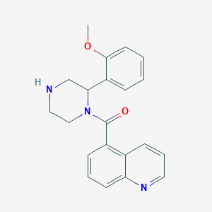 molecular formula C21H21N3O2 B6638213 [2-(2-Methoxyphenyl)piperazin-1-yl]-quinolin-5-ylmethanone 