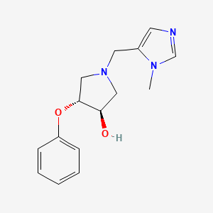 molecular formula C15H19N3O2 B6638245 (3R,4R)-1-[(3-methylimidazol-4-yl)methyl]-4-phenoxypyrrolidin-3-ol 