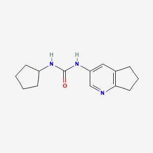 N-cyclopentyl-N'-(6,7-dihydro-5H-cyclopenta[b]pyridin-3-yl)urea