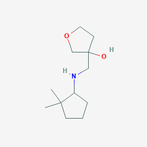 molecular formula C12H23NO2 B6638289 3-[[(2,2-Dimethylcyclopentyl)amino]methyl]oxolan-3-ol 