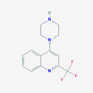 molecular formula C14H14F3N3 B066383 4-(Piperazin-1-yl)-2-(trifluoromethyl)quinoline CAS No. 175203-79-9
