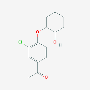 molecular formula C14H17ClO3 B6638309 1-[3-Chloro-4-(2-hydroxycyclohexyl)oxyphenyl]ethanone 