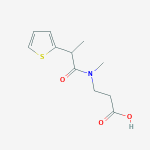 molecular formula C11H15NO3S B6638317 3-[Methyl(2-thiophen-2-ylpropanoyl)amino]propanoic acid 