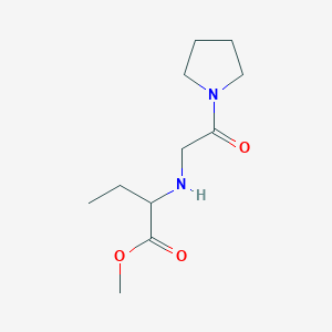 molecular formula C11H20N2O3 B6638327 Methyl 2-[(2-oxo-2-pyrrolidin-1-ylethyl)amino]butanoate 