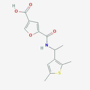 molecular formula C14H15NO4S B6638330 5-[1-(2,5-Dimethylthiophen-3-yl)ethylcarbamoyl]furan-3-carboxylic acid 