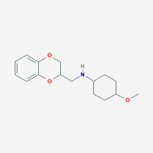 molecular formula C16H23NO3 B6638343 N-(2,3-dihydro-1,4-benzodioxin-3-ylmethyl)-4-methoxycyclohexan-1-amine 