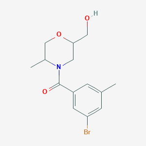 molecular formula C14H18BrNO3 B6638361 (3-Bromo-5-methylphenyl)-[2-(hydroxymethyl)-5-methylmorpholin-4-yl]methanone 