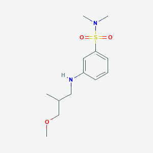 molecular formula C13H22N2O3S B6638394 3-[(3-methoxy-2-methylpropyl)amino]-N,N-dimethylbenzenesulfonamide 