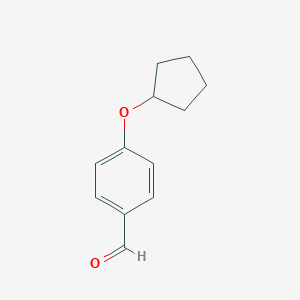 molecular formula C12H14O2 B066384 4-(Cyclopentyloxy)benzaldehyde CAS No. 164520-98-3