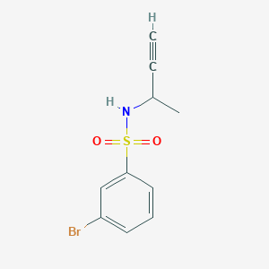 molecular formula C10H10BrNO2S B6638402 3-bromo-N-but-3-yn-2-ylbenzenesulfonamide 