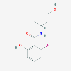 molecular formula C11H14FNO3 B6638420 2-fluoro-6-hydroxy-N-(4-hydroxybutan-2-yl)benzamide 