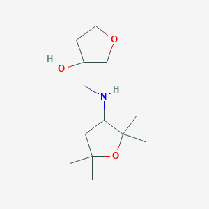 molecular formula C13H25NO3 B6638436 3-[[(2,2,5,5-Tetramethyloxolan-3-yl)amino]methyl]oxolan-3-ol 