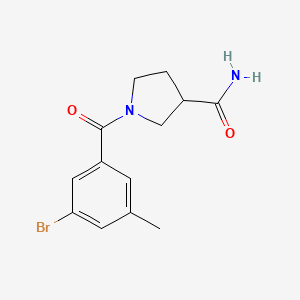 molecular formula C13H15BrN2O2 B6638449 1-(3-Bromo-5-methylbenzoyl)pyrrolidine-3-carboxamide 