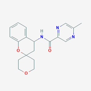 molecular formula C19H21N3O3 B6638474 5-methyl-N-spiro[3,4-dihydrochromene-2,4'-oxane]-4-ylpyrazine-2-carboxamide 