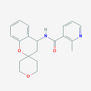 molecular formula C20H22N2O3 B6638492 2-methyl-N-spiro[3,4-dihydrochromene-2,4'-oxane]-4-ylpyridine-3-carboxamide 