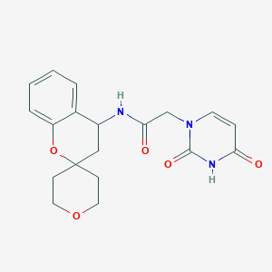 molecular formula C19H21N3O5 B6638509 2-(2,4-dioxopyrimidin-1-yl)-N-spiro[3,4-dihydrochromene-2,4'-oxane]-4-ylacetamide 