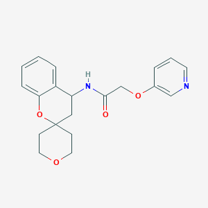 molecular formula C20H22N2O4 B6638531 2-pyridin-3-yloxy-N-spiro[3,4-dihydrochromene-2,4'-oxane]-4-ylacetamide 