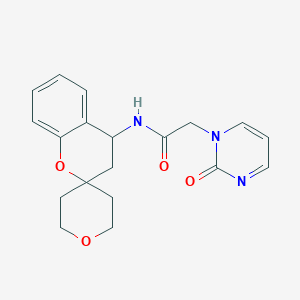 molecular formula C19H21N3O4 B6638537 2-(2-oxopyrimidin-1-yl)-N-spiro[3,4-dihydrochromene-2,4'-oxane]-4-ylacetamide 