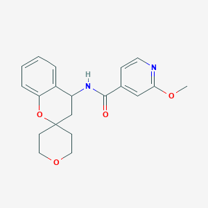 molecular formula C20H22N2O4 B6638545 2-methoxy-N-spiro[3,4-dihydrochromene-2,4'-oxane]-4-ylpyridine-4-carboxamide 