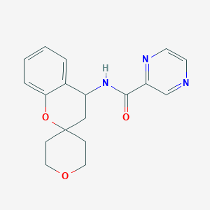 molecular formula C18H19N3O3 B6638561 N-spiro[3,4-dihydrochromene-2,4'-oxane]-4-ylpyrazine-2-carboxamide 