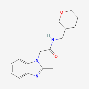 2-(2-methylbenzimidazol-1-yl)-N-(oxan-3-ylmethyl)acetamide