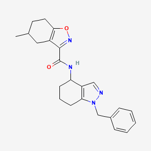 molecular formula C23H26N4O2 B6638581 N-(1-benzyl-4,5,6,7-tetrahydroindazol-4-yl)-5-methyl-4,5,6,7-tetrahydro-1,2-benzoxazole-3-carboxamide 