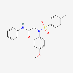 molecular formula C22H22N2O4S B6638592 N~2~-(4-methoxyphenyl)-N~2~-[(4-methylphenyl)sulfonyl]-N-phenylglycinamide 