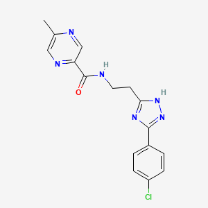 N-[2-[3-(4-chlorophenyl)-1H-1,2,4-triazol-5-yl]ethyl]-5-methylpyrazine-2-carboxamide