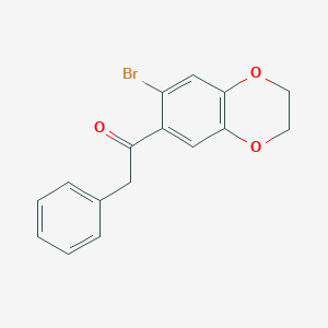 1-(7-Bromo-2,3-dihydro-1,4-benzodioxin-6-yl)-2-phenylethan-1-one