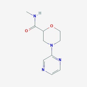 molecular formula C10H14N4O2 B6638622 N-methyl-4-pyrazin-2-ylmorpholine-2-carboxamide 