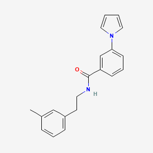 molecular formula C20H20N2O B6638633 N-[2-(3-methylphenyl)ethyl]-3-pyrrol-1-ylbenzamide 
