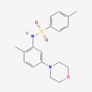 molecular formula C18H22N2O3S B6638653 4-methyl-N-(2-methyl-5-morpholin-4-ylphenyl)benzenesulfonamide 