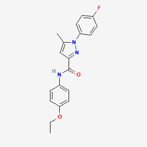 molecular formula C19H18FN3O2 B6638657 N-(4-ethoxyphenyl)-1-(4-fluorophenyl)-5-methylpyrazole-3-carboxamide 
