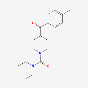 molecular formula C18H26N2O2 B6638677 N,N-diethyl-4-(4-methylbenzoyl)piperidine-1-carboxamide 