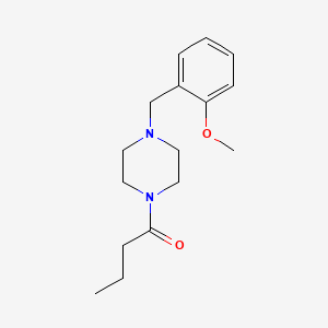 molecular formula C16H24N2O2 B6638678 1-[4-[(2-Methoxyphenyl)methyl]piperazin-1-yl]butan-1-one 