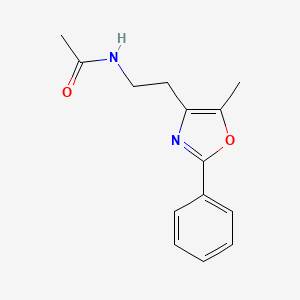 molecular formula C14H16N2O2 B6638680 N-[2-(5-methyl-2-phenyl-1,3-oxazol-4-yl)ethyl]acetamide 