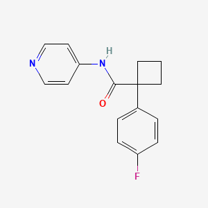 molecular formula C16H15FN2O B6638701 1-(4-fluorophenyl)-N-pyridin-4-ylcyclobutane-1-carboxamide 