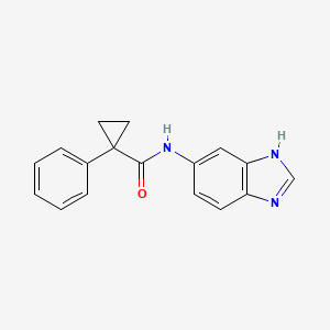 molecular formula C17H15N3O B6638706 N-(3H-benzimidazol-5-yl)-1-phenylcyclopropane-1-carboxamide 