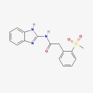 molecular formula C16H15N3O3S B6638710 N-(1H-benzimidazol-2-yl)-2-(2-methylsulfonylphenyl)acetamide 