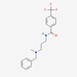 molecular formula C19H21F3N2O B6638714 N-[3-(benzylmethylamino)propyl]-4-trifluoromethylbenzamide 