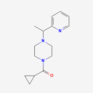 molecular formula C15H21N3O B6638717 Cyclopropyl-[4-(1-pyridin-2-ylethyl)piperazin-1-yl]methanone 