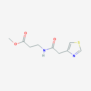 molecular formula C9H12N2O3S B6638722 Methyl 3-[[2-(1,3-thiazol-4-yl)acetyl]amino]propanoate 