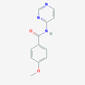 molecular formula C12H11N3O2 B6638723 4-methoxy-N-pyrimidin-4-ylbenzamide 
