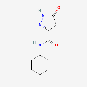 molecular formula C10H15N3O2 B6638744 n-Cyclohexyl-5-oxo-4,5-dihydro-1h-pyrazole-3-carboxamide 