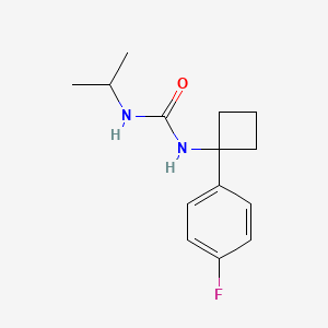 molecular formula C14H19FN2O B6638753 1-[1-(4-Fluorophenyl)cyclobutyl]-3-propan-2-ylurea 